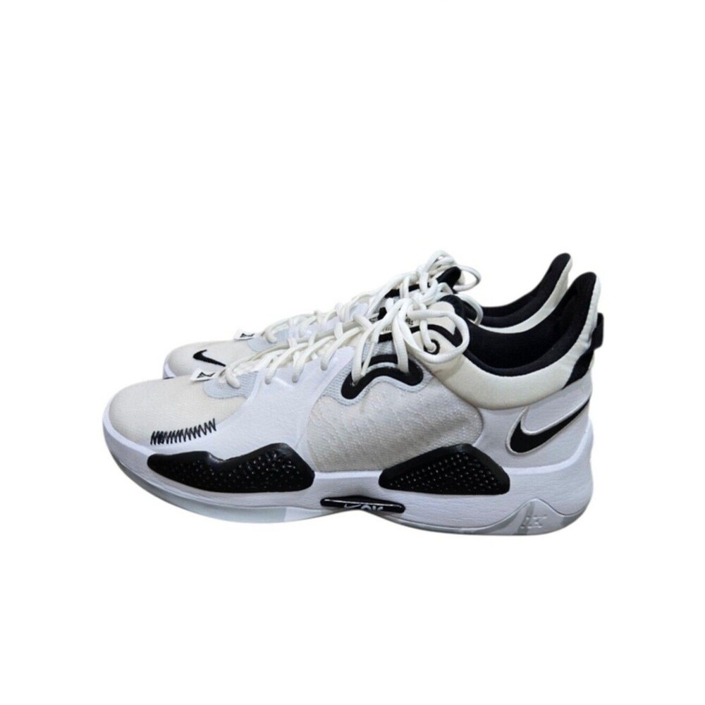 Nike PG 5 Team Blank Black White Basketball Shoes Air Zoom Series Size 13